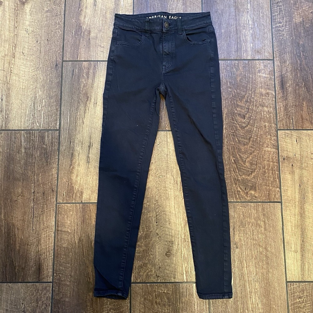 American Eagle women's 0 Short Super Stretch Dark Wash Denim Jegging Jeans